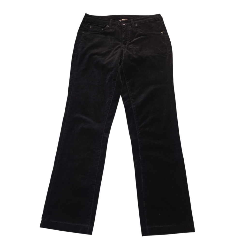 Sundance Black Velvet Pants Womens 2 Cotton Spandex‎ Straight Leg Old Money Luxe